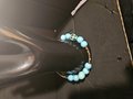 Teal skull bead bracelet 