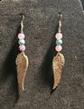 Amethyst and Turquoise wing earrings 