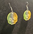 Cross eye skull earrings 