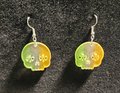 Cross eye skull earrings 