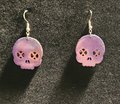 Cross eye skull earrings 
