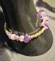 Amethyst stone and silver bracelet 